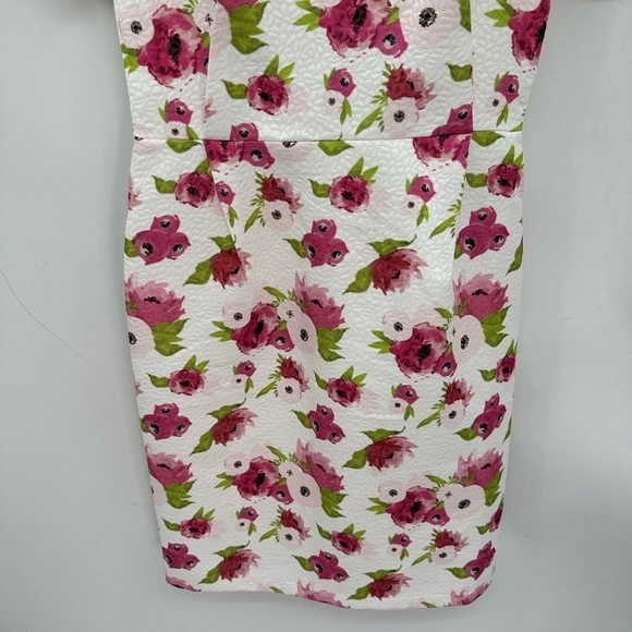 RACHEL PARCELL WHITE Pink Peonies Womans classic cottagecore sheath dress LARGE - Picture 5 of 14